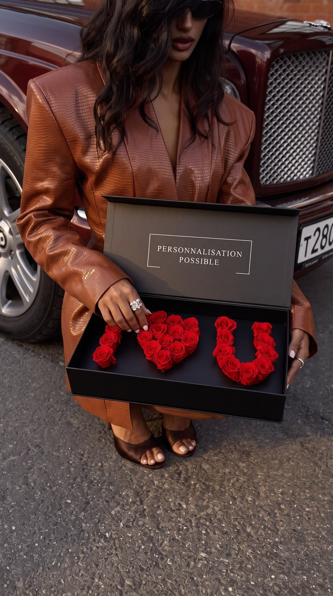 COFFRET DE ROSES ROUGES I ♥ U